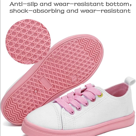 JOSINY Kids Shoes - Casual Toddler Canvas Sneakers Slip On Lazy Tennis Loafers - Picture 3 of 10